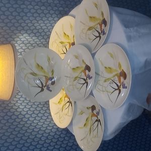 Red wing hand painted plates